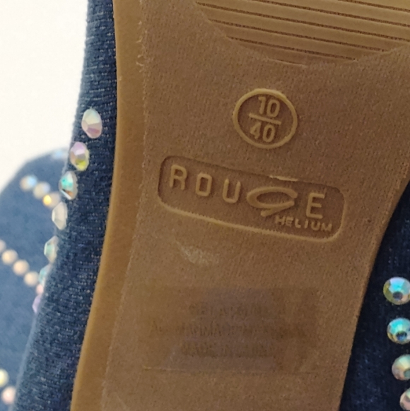 Rouge Helium Denim Ankle Booties Size 10 - Picture 12 of 15